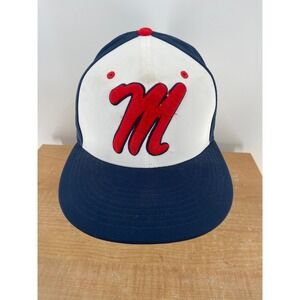 Nike Ole Miss Rebels Dri-Fit Baseball Cap Hat Navy Blue White Red Men One Size